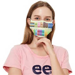 Supermarket Shelf Products Snacks Fitted Cloth Face Mask (adult) by Cemarart