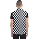 Pattern Checkered Squares Black White Pattern Men s Puffer Vest View2