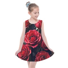 Red Roses Kids  Summer Dress by Sabxi