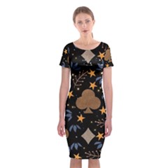 Seamless Pattern Repeat Repetition Classic Short Sleeve Midi Dress by Sabxi