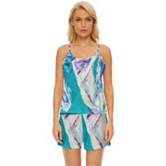 Seascape Satin Pajama Short Set by bestdesignintheworld