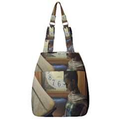 Clock And Lady Center Zip Backpack by bestdesignintheworld