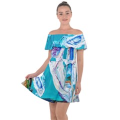 Sailing Boat Off Shoulder Velour Dress by bestdesignintheworld