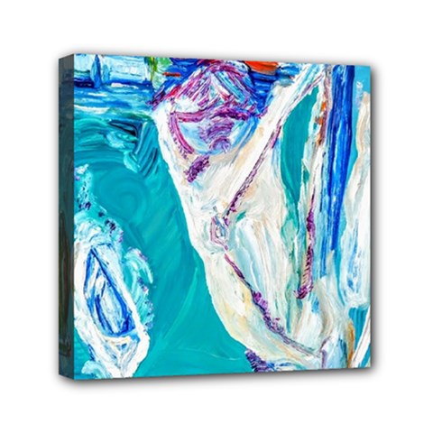 Sailing Boat Mini Canvas 6  X 6  (stretched) by bestdesignintheworld