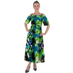 Avocado Shoulder Straps Boho Maxi Dress  by bestdesignintheworld