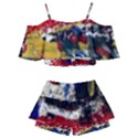 abstract-1 Kids  Off Shoulder Skirt Bikini View2