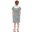 Retro Scandinavian Nordic Flowers Pattern 5 Kids  Drop Waist Dress View2