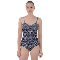 Gothic Leaf Pattern 3 Sweetheart Tankini Set by violetheavensky