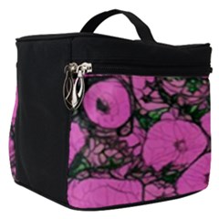 Mid Century Retro Floral 1970s 1960s Pattern 100 Make Up Travel Bag (small) by violetheavensky