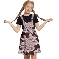 Mid Century Retro Floral 1970s 1960s Pattern 106 Kids  Apron Dress by violetheavensky