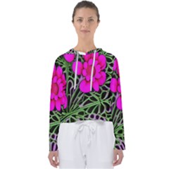 Mid Century Retro Floral 1970s 1960s Pattern 99 Women s Slouchy Sweat by violetheavensky