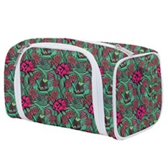 Retro 1880s Flowers Pattern 3 Toiletries Pouch by violetheavensky
