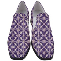 Royal Fractal Pattern 4 Women Slip On Heel Loafers by violetheavensky