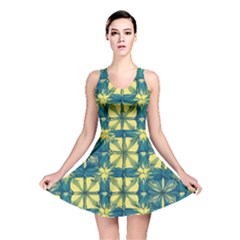 Royal Fractal Pattern 2 Reversible Skater Dress by violetheavensky