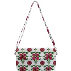 Retro 1880s Flowers Pattern 2 Removable Strap Clutch Bag by violetheavensky