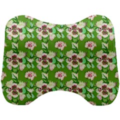 Retro 1880s Flowers Pattern 4 Head Support Cushion by violetheavensky
