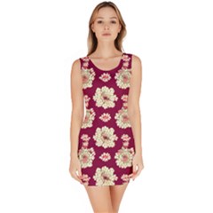 Retro 1880s Flowers Pattern Bodycon Dress by violetheavensky