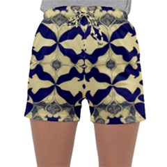 Royal Fractal Pattern 3 Sleepwear Shorts by violetheavensky