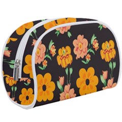 Retro 40s 50s Flowers Pattern Halloween 3 Make Up Case (large) by violetheavensky