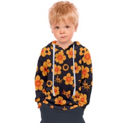 Retro 40s 50s Flowers Pattern Halloween Kids  Overhead Hoodie by violetheavensky