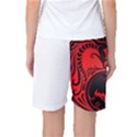 Red Yin Yang Dragons Women s Basketball Shorts View2