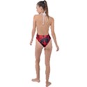 Red Yin Yang Dragons Backless Halter One Piece Swimsuit View2