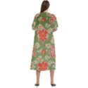Retro 40s 50s Mexico Flowers Pattern 3 Women s Cotton Short Sleeve Nightgown View4