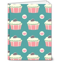 Retro 40s 50s Cupcake Pattern 2 6  X 8  Hardcover Notebook by violetheavensky