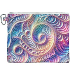 Abstract Fractal Art Swirl Pattern Canvas Cosmetic Bag (xxxl) by Salmanaz77