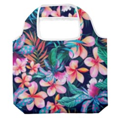 Hawaiian Flowers Hawaii Premium Foldable Grocery Recycle Bag by Cemarart