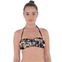 Jesus Christ Modern Halftone pattern Tie Back Bikini Top View1