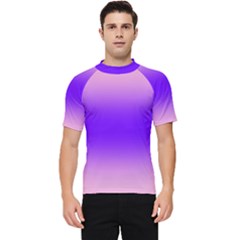 Cotton Candy Pink To Indigo Violet Bilinear Gradient Men s Short Sleeve Rash Guard by GradientsOmbre