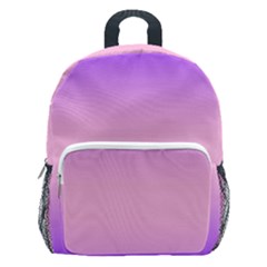 Indigo Violet To Cotton Candy Pink Bilinear Gradient Kids  Age 5-10 Lightweight School Backpack With Side Pockets by GradientsOmbre