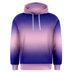 Navy Blue To Cotton Candy Pink Bilinear Gradient Men s Overhead Hoodie by GradientsOmbre
