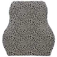 Black White Leopard Car Seat Velour Cushion  by DinkovaArt