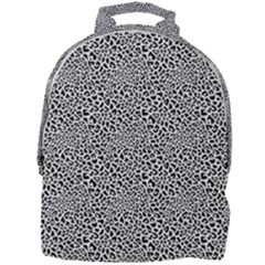 Black White Leopard Mini Full Print Backpack by DinkovaArt