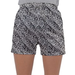 Silver Leopard Sleepwear Shorts by DinkovaArt