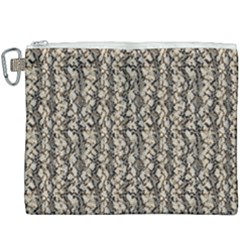 Beige Snake Pattern Canvas Cosmetic Bag (xxxl) by DinkovaArt