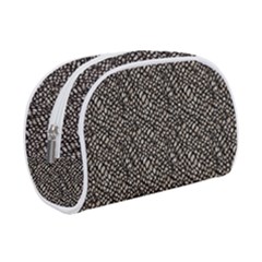Brown Snake Pattern Make Up Case (small) by DinkovaArt