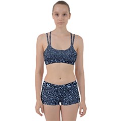 Blue Giraffe Pattern Perfect Fit Gym Set by DinkovaArt