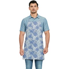 Blue Roses Kitchen Apron by DinkovaArt