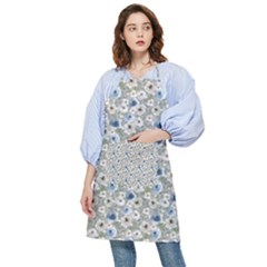Grey Roses Pocket Apron by DinkovaArt