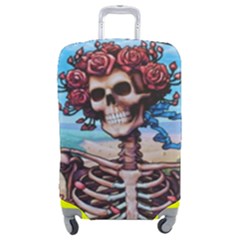 Grateful Dead Hippie Peace Roses Rock Music Legend Luggage Cover (medium) by Tsamara