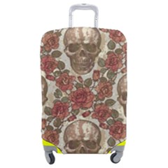 Skull And Roses Flowee Flora Floral Patterns Pattern Luggage Cover (medium) by Tsamara