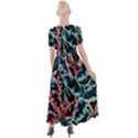 Leaves Nature Pattern Patterns Colorful Button Up Short Sleeve Maxi Dress View2