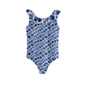 Blue Snake Kids  Frill Swimsuit View1