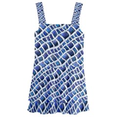 Blue Snake Kids  Layered Skirt Swimsuit by DinkovaArt