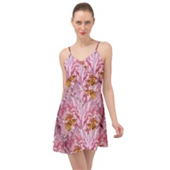Peonies Nature Bloom Blossom Pink Summer Time Chiffon Dress by Tsamara