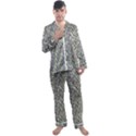 Green Leaves Men s Long Sleeve Satin Pajamas Set View1