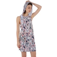 Happy Animals Racer Back Hoodie Dress by DinkovaArt